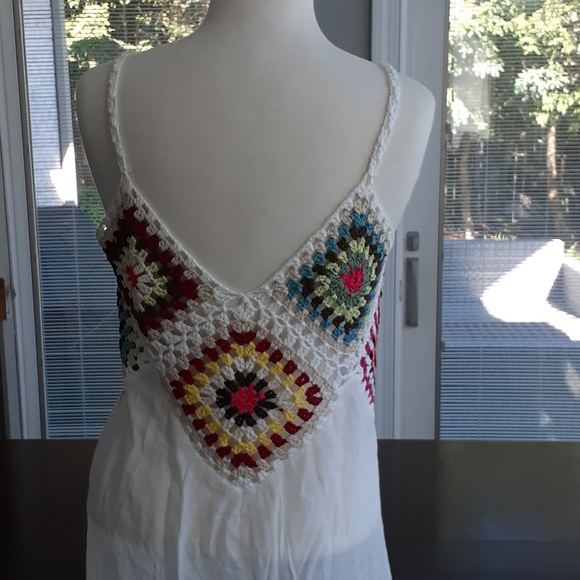 Zaful White Gauze Sundress/Swim Cover Up One Size - Picture 4 of 12